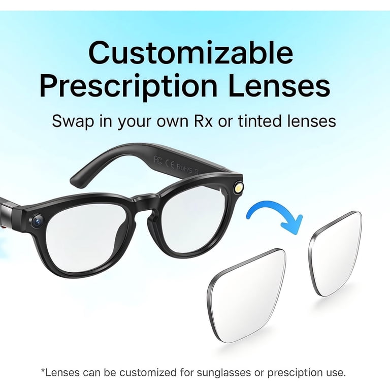 NOBRAND AI Smart Glasses, 1080P Camera, Bluetooth 5.3, Translation NOBRAND AI Smart Glasses, 1080P Camera, Bluetooth 5.3, Translation