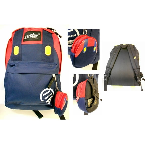 Super Mario Shirt Full Size Backpack with Bonus Pouch