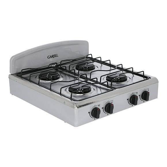 Estufa Parrilla de Gas Garell PM4Q-IG 4 quemadores Gris de Acero Inoxidable