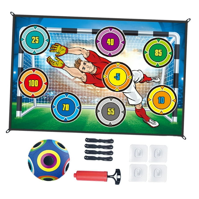 Juego de fútbol, accesorio de regalo para niños, niñas, lanzamiento de objetivo, juego de fiesta, juguete deportivo interactivo para parque, césped Estilo A