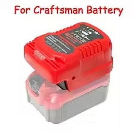 Chargeur Compact Mini Batterie Li-ion 100-240V Compatible pour Craftsman 20V Batterie Li-ion CMCB206 CMCB205 CMCB204 CMCB202 CMCB201