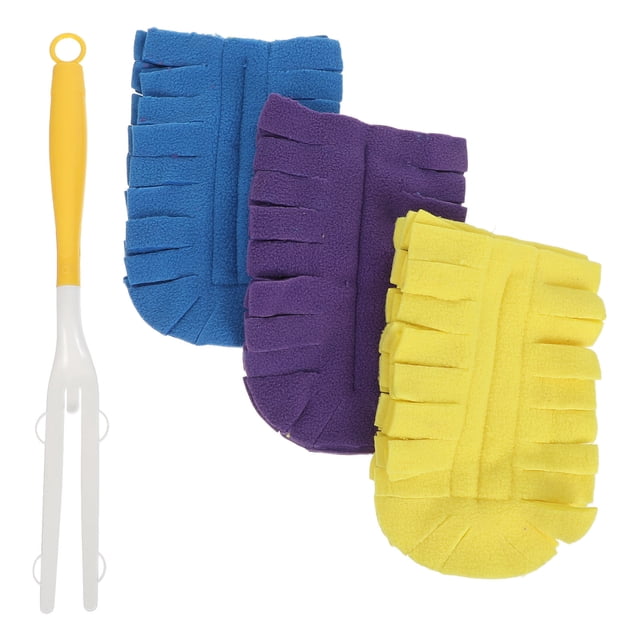 unbranded 1 De Plumero De Microfibra Reutilizable Y Lavable Con Mango Para Limpieza En Casa