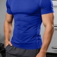 thumbnail image 7 of Jinhomg Men's Compression Shirts Short Sleeve Workout Gym T-Shirt Cool Running Tops Soft Comfy Base Layer Athletic Undershirts Sportswear Blue,S, 7 of 7