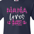 thumbnail image 4 of Inktastic My Nana Loves Me Hearts in Pink Plaid Youth T-Shirt, 4 of 5