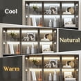 thumbnail image 3 of KULAGAGA Bookcases Organizer with LED Lights, Heavy Duty Display Cabinet with Glass Door, 3 Drawers and Open Shelf for Living Room, 47.2" Wide, 3 of 7