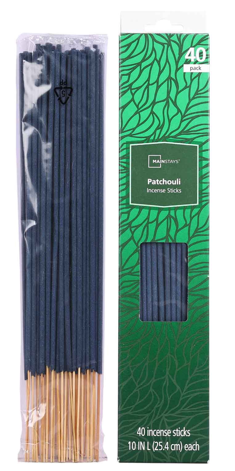 (6 pack) Mainstays Patchouli Incense Sticks, 40 Pack