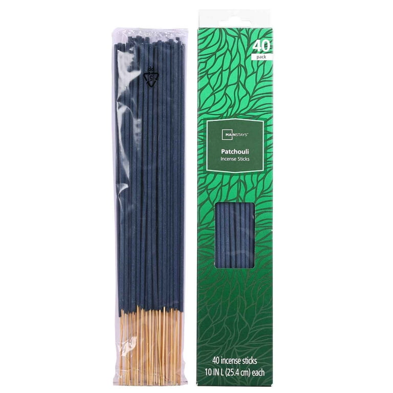 Mainstays Incense Sticks, Patchouli Frangrance (Green), 40