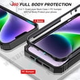 thumbnail image 5 of Case For iPhone 15 14 13 12 11 Pro Max Plus Mini XS XR X 8 7 Plus 8 7 SE Heavy Duty with Camera 360 Degree Kickstand Cover, 5 of 5