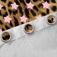 thumbnail image 4 of Feelyou Pink Stars Plum Curtains Pack of 2 (42x84 Each), Cheetah Print Curtains Blackout, 4 of 6