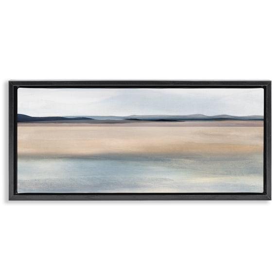 Stupell Industries Fading Ombre Landscape Landscape & Nature Painting Black Floater Framed Canvas Art Print Wall Art, 25 x 11