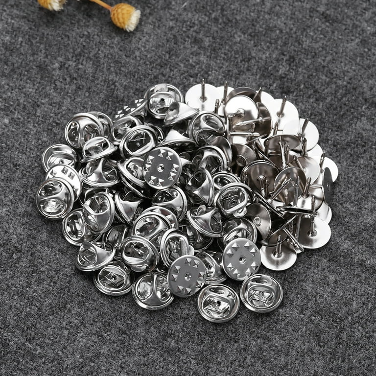 120Pcs 6 Sizes Locking Pins Backs Brooch Badge Bar Pins Jewelry Pins with  Holes for DIY Crafts Name Tags Jewelry Making DIY Crafts Accessories