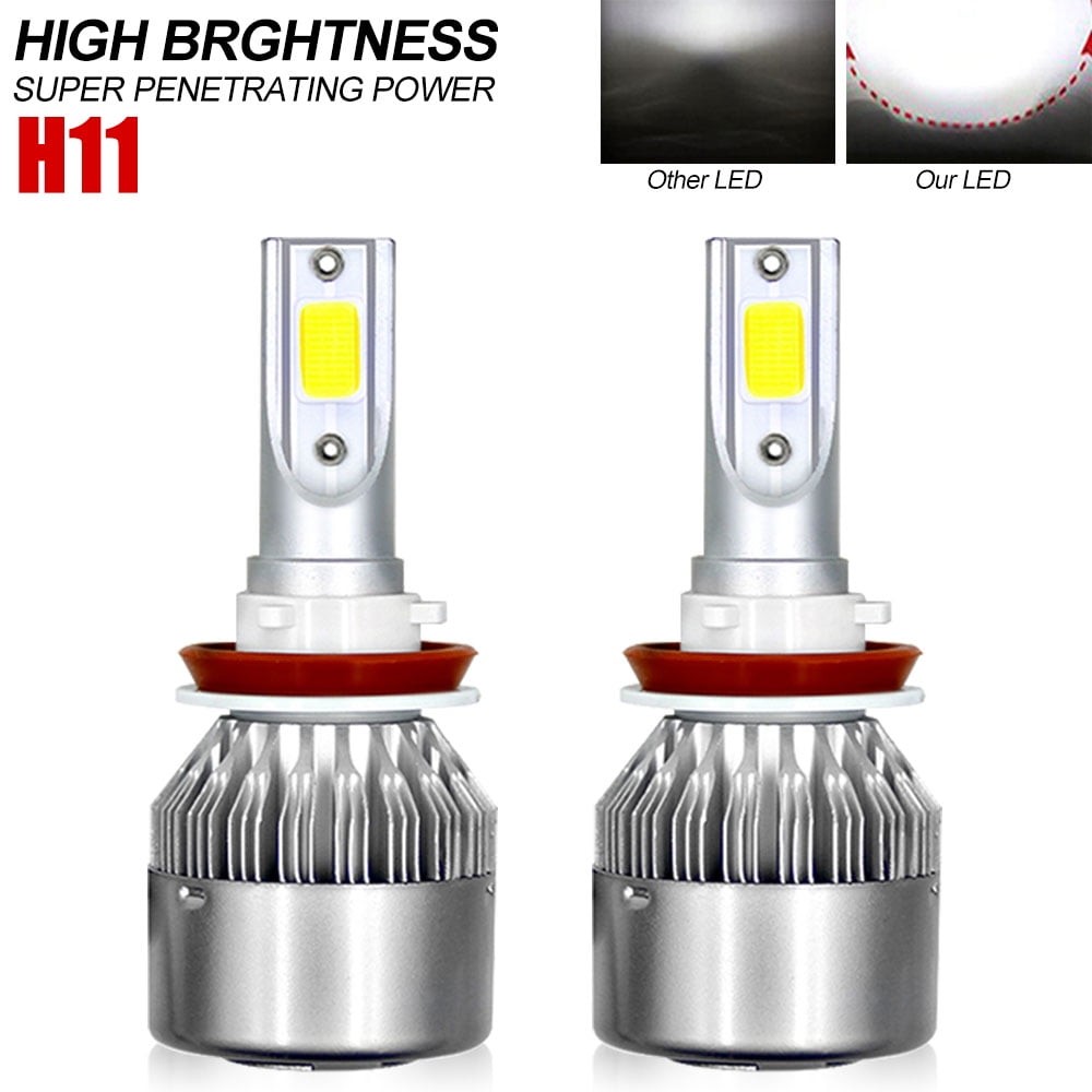 2x H8 H9 H11 Super Bright CREE LED Headlight Fog Driving Bulbs Kit 6000K White