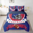 thumbnail image 3 of Erosebridal American City Buffalo Bed in a Bag, Football Soccer Bed Set, Sports Theme Reversible Comforter Sets, Super Cozy Room Decorative, 7pcs, 3 of 5