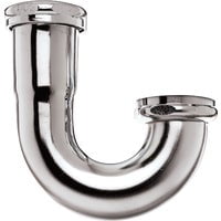 Plumb Pak 10487K Sink Trap J-Bend, With Clean Out, Chrome-Plated, 1-1/4 x 1-1/4-In. - Quantity 1