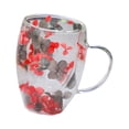 thumbnail image 3 of Double Wall Coffee Cups Heat Resistant Insulated Clear Glass Mug Cappuccino Cups Style A, 3 of 9