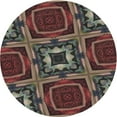 thumbnail image 1 of Ahgly Company Machine Washable Indoor Round Transitional Night Red Area Rugs, 4' Round, 1 of 7