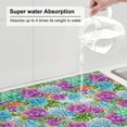 thumbnail image 5 of Sikiie Succulents Dish Drying Mat, Kitchen Counter Mat, Self Drying Mat for Kitchen Counter Dish Drying Pad ,for Dishes, Utensils, Pots and Pans（24" x 18"）, 5 of 7