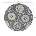 thumbnail image 2 of 7â€™ Round Gray Floral Trellis Area Rug, 2 of 8