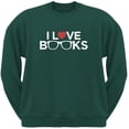 thumbnail image 1 of I Love Books Forest Green Adult Sweatshirt, 1 of 1
