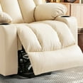 thumbnail image 5 of INGALIK Large Power Lift Recliner Chair with Heating and Massage, Breathable Leather Electric Lift Assist Recliner for Living Room with USB Charge, Cup Holders (Beige), 5 of 6