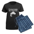 thumbnail image 5 of CafePress - Id Rather Be Fishing Pajamas - Women's Short Sleeve Print T-Shirt and Pants Dark Cotton Pajama Set, 5 of 7