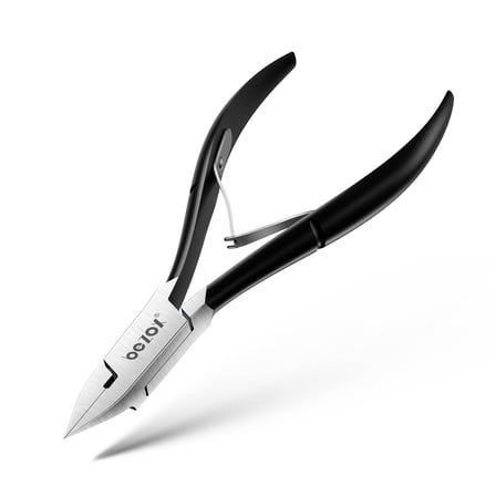 BEZOX Straight Toenail Clippers for Seniors Thick Toenails - Wide Open Pointed Jaw Toe Nail Clippers for Ingrown Nails, Precision Grooming Toenail Scissors for Healthy Nails - Black