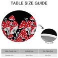 thumbnail image 6 of Red Mushroom Line Black Pattern Round Fitted Tablecloth with Elastic Edge,Dining Table Cover Waterproof,Outdoor Round Tablecloth for Camping,Dining,Indoor and Outdoor, 6 of 7