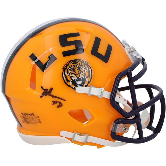 Malik Nabers LSU Tigers Autographed Riddell Speed Mini Helmet - Fanatics Authentic Certified