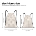 thumbnail image 2 of Disketp Minimalist Crosshatch Dots Drawstring Backpack Drawstring Gym Bags Draw String Bags for Sports, Gym, Travel, Swimming, Beach-Small, 2 of 6