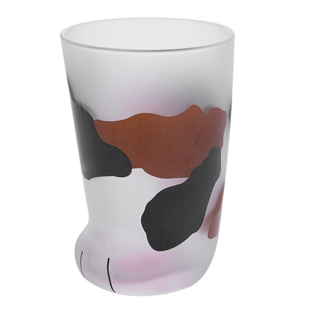 Vaso de cristal creativo con forma de pie de gato, vaso de bebida de cerveza con garra de gato esmerilado Wmkox8yii FHAKJF275