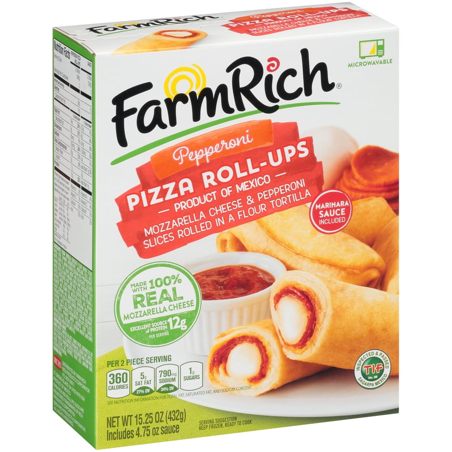 Farm Rich Pepperoni Pizza Roll Ups 15 25 Oz Box Walmart Com Walmart Com