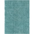 thumbnail image 3 of Unique Loom Davos Shag Collection Area Rug - Solid (10' x 13' 1" Rectangle Aqua), 3 of 7