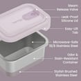 thumbnail image 6 of Bentgo MicroSteel Heat & Eat Container – Microwave-Safe, Leak-Proof, Easy-to-Clean, Lightweight Stainless Steel Reusable Food Storage with Airtight Silicone Lid (Lunch Size; 3-Cup Capacity; Dusk), 6 of 8