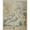 thumbnail image 3 of After Bartolommeo Schedoni 12x14 Black Modern Framed Museum Art Print Titled - Cupid in a Landscape (After 1611), 3 of 5