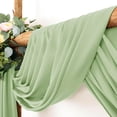 thumbnail image 4 of Cortinas transparentes de gasa con forma de arco para bodas, color verde salvia, para baby shower, fiestas de cumpleaños, decoración navideña, suministros para el hogar, 4 of 5