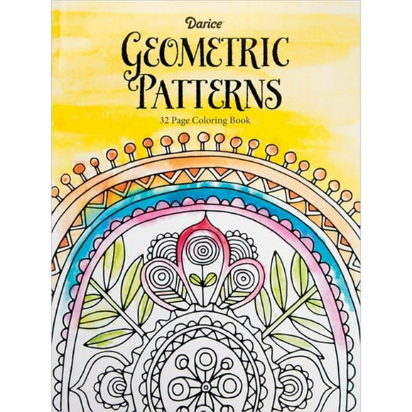 Darice 30004091 Geometric Pattern Theme Coloring Books for Adults