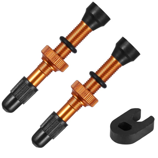 Advancent Válvulas sin cámara para bicicleta, 2 uds., aleación extraíble, núcleo de goma de cobre, boquilla de vacío francesa, accesorios para Ciclismo Amarillo 54 mm Advancent OD000751-07