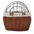 thumbnail image 1 of Durable Pets Cat Dog Front Basket Holder Frame Bikes Picnic Brown, 1 of 8