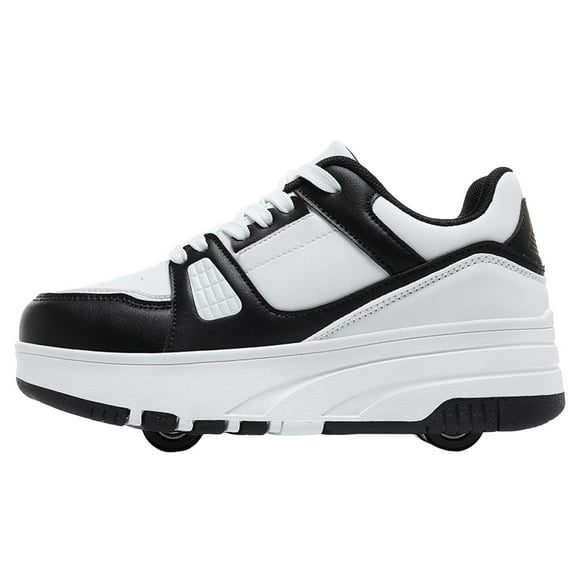 Zanarzt Boys Running Shoes Children's Shoes Boys Roller Skating Four Wheels Shoes Students Teenagers Skating Shoes Girls Roller Skates Shoes Sports Shoes Boys Sports Shoes Black,US 6