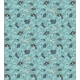 thumbnail image 3 of Japanese Wave Queen Size Duvet Cover Set, Asian Style Pattern with Dragon Figures and Sea Waves Mythology Monster, Decorative 3 Piece Bedding Set with 2 Pillow Shams, Teal Grey White, by Ambesonne, 3 of 3