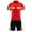 Red, variant on Manyakai Men Soccer Referee Athletic Uniform Soccer Competition Jersey And Shorts Set with Pockets Blue 3XL