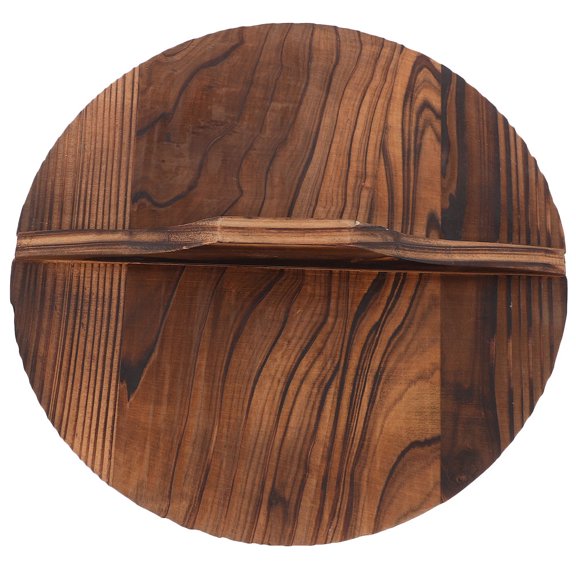 Minkissy Solid Wood Pot Lid Wood Anti Splash Kitchen Utensil Cooking 1Pack