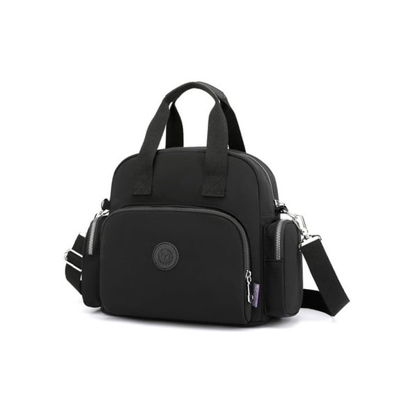 Goory Ladies Tote USB Port Backpack Women Anti-Theft Shoulder Bag Travel Multi Pockets Crossbody Bags Daily Black