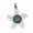 Aventurine (Silver), variant on Natural Crystal Round Bead Hollow Out Flower Pendant Stone Quartz Healing Reiki