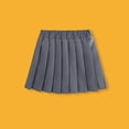 thumbnail image 4 of Abcomgle Girls Pleated Skirt with Built In Safety Shorts Elastic Waist A Line Short Skater School Style Skirt for Big Kids, 4 of 5