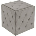 thumbnail image 2 of Inspire Me! Home Decor Genevieve - 17" Velvet Tufted Square Storage Ottoman, 2 of 2