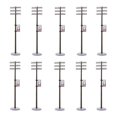 thumbnail image 1 of Milaget 2X 10x 1/87 Miniature Mini Electric Line Pole 9.1cm Tall for Train Scene HO, 1 of 9