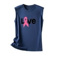 thumbnail image 5 of IROINNID Breast Cancer Tank for Women Breast Cancer Awareness Casual Sleeveless Printed Ladies Round Neck Blouses Tops T-Shirt,Navy, 5 of 5