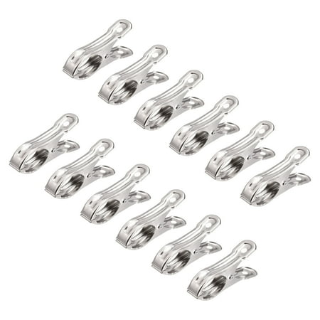 

Uxcell Tablecloth Clips - 55mm Stainless Steel Clamps for Fixing Table Cloth Hanging Clothes 12 Pack