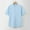 Blue, variant on Women's T Shirts For Everyday Casual And Wear Classic Round Neck Button Shirt Basic Top For All Seasons Women Tops